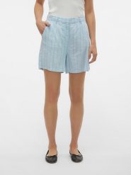 Vero Moda Szorty "Mindy" w kolorze błękitnym rozmiar: 40. Niebieskie szorty Vero Moda, bez wzorów, z podwyższonym stanem. Za 52.79 zł.