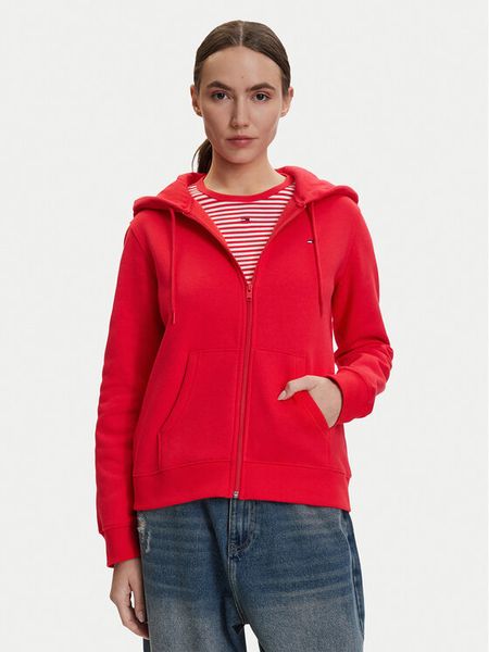Tommy Jeans Bluza DW0DW19729 Czerwony Regular Fit. Czerwone bluzy Tommy Jeans, xs, bez wzorów, z bawełny, bez kaptura. Za 240.99 zł.