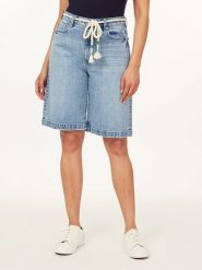 Scotch & Soda Bermudy dżinsowe w kolorze niebieskim rozmiar: W30. Niebieskie szorty Scotch & Soda, bez wzorów, z tkaniny, klasyczne, z podwyższonym stanem. Za 162.49 zł.