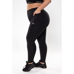 Legginsy fitness damskie Rough Radical Optimal Plus size. Czarne legginsy ROUGH RADICAL, plus size, bez wzorów. Za 169.90 zł.