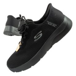 Buty sportowe sneakersy damskie Skechers Dynamight 2.0 SLIP-INS. Czarne obuwie sportowe Skechers, bez zapięcia, do biegania, Skechers Sport. Za 319.00 zł.
