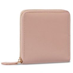 ACCCESSORIES 1W1-008-SS20 Różowy jasny. Czerwone portfele ACCCESSORIES, bez wzorów, ze skóry ekologicznej. Za 39.99 zł.
