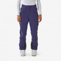 Spodnie narciarskie damskie Quechua 900. Fioletowe spodnie narciarskie WED'ZE, l, bez wzorów, z materiału, narciarskie. Za 579.99 zł.