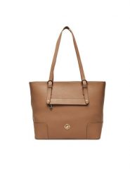 Beverly Hills Polo Club Torebka CEO-BHPC-C-007-08 Beżowy. Brązowe shopper Beverly Hills Polo Club, bez wzorów, z materiału, bez dodatków. Za 249.99 zł.