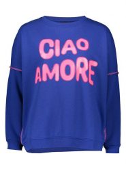 Miss goodlife Bluza "Ciao amore" w kolorze granatowym rozmiar: M. Niebieskie bluzy miss goodlife, m, bez wzorów, z bawełny, bez kaptura. Za 215.71 zł.