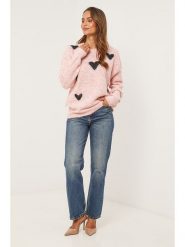 Soft Cashmere Sweter w kolorze jasnoróżowym rozmiar: 36/38. Różowe swetry Soft Cashmere, bez wzorów, bez ramiączek. Za 121.80 zł.