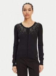 ARTIGLI Kardigan ACMA001920 Czarny Regular Fit. Czarne kardigany Artigli, l, bez wzorów, z syntetyku. Za 209.99 zł.