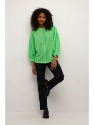 Kaffe Bluzka "Roca" w kolorze zielonym rozmiar: 46. Zielone bluzki Kaffe, bez wzorów, z bawełny, bez kołnierzyka, bez ramiączek. Za 88.02 zł.