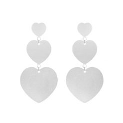 Kolczyki Hearts piaskowane, posrebrzane. Kolczyki Lilou, posrebrzane. Za 199.00 zł.
