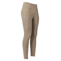 Damskie legginsy jeździeckie z pełną przyczepnością Imperial Riding Lisam AOP. Brązowe legginsy IMPERIAL RIDING, bez wzorów, z podwyższonym stanem. Za 301.50 zł.