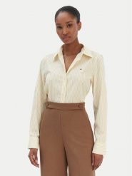 Tommy Hilfiger Koszula Ess WW0WW47169 Żółty Regular Fit. Żółte koszule TOMMY HILFIGER, bez wzorów, z bawełny, bez kołnierzyka, bez ramiączek. Za 349.99 zł.