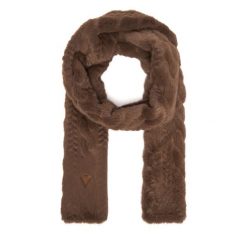 Szalik Guess. Brązowe szaliki Guess, z aplikacjami. Za 344.99 zł.