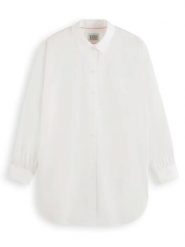 Scotch & Soda Koszula w kolorze białym rozmiar: 38. Białe koszule Scotch & Soda, bez wzorów, z bawełny, bez kołnierzyka, bez ramiączek. Za 132.05 zł.