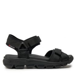 Sandały Rieker. Brązowe sandały Rieker, bez wzorów, bez obcasa, na płaskiej podeszwie, bez zapięcia. Za 299.99 zł.