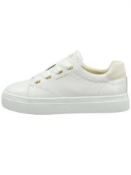 GANT Footwear Skórzane sneakersy "Avona" w kolorze białym rozmiar: 38. Białe trampki GANT Footwear, bez wzorów, bez zapięcia. Za 259.13 zł.