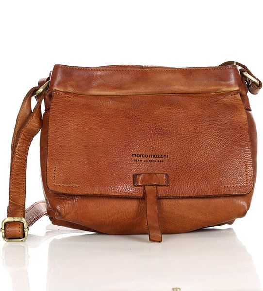 Listonoszka skórzana MARCO MAZZINI brązowa vs50b. Czarne torebki klasyczne bez wzorów, ze skóry, bez dodatków. Za 349.00 zł.