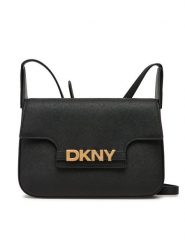 DKNY Torebka Avril Crossbody R52EKJ30 Czarny. Czarne listonoszki DKNY, bez wzorów, ze skóry, bez dodatków. Za 829.99 zł.