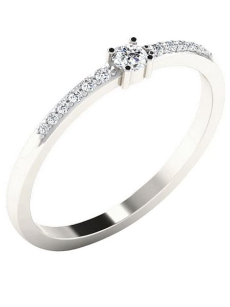 Vittoria Jewels Złoty pierścionek z diamentami rozmiar: 56. Szare pierścionki Vittoria Jewels, z diamentem, złote. Za 1,087.99 zł.