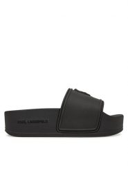 KARL LAGERFELD Klapki Kondo Maxi KL80819M Czarny. Czarne klapki KARL LAGERFELD, bez wzorów, z tworzywa sztucznego, bez obcasa. Za 319.99 zł.