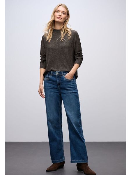 Street One Sweter w kolorze brązowym rozmiar: 42. Brązowe swetry Street One, s, bez wzorów, z wiskozy, bez ramiączek. Za 104.99 zł.