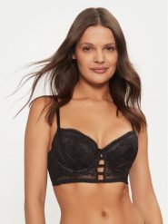 Hunkemöller Biustonosz z fiszbiną Vera 206280 Czarny. Czarne biustonosze Hunkemöller, bez wzorów, z syntetyku. Za 99.99 zł.