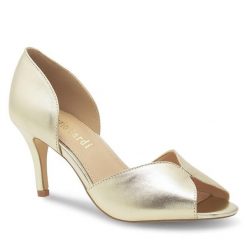 Sandały Sergio Bardi. Żółte sandały Sergio Bardi, bez wzorów, bez obcasa, na szpilce, bez zapięcia. Za 279.99 zł.