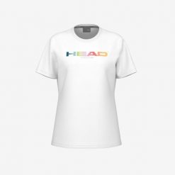 Koszulka damska Head Rainbow. Białe bluzki Head, xl, bez wzorów, sportowe, bez kołnierzyka, bez ramiączek. W wyprzedaży za 153.00 zł.