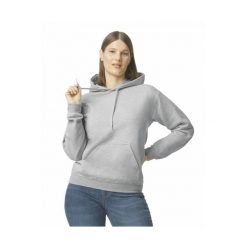Bluza z kapturem Gildan Midweight Softstyle. Szare bluzy sportowe GILDAN, m, bez wzorów, z bawełny, z kapturem. Za 114.80 zł.