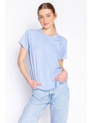 PJ Salvage Koszulka w kolorze błękitnym rozmiar: L. Niebieskie bluzki PJ Salvage, l, bez wzorów, bez kołnierzyka, bez ramiączek. Za 73.99 zł.