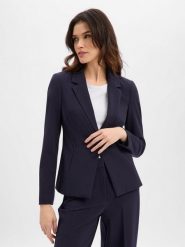 Comma bluza w stylu marynarki Kobiety Sztuczne włókno niebieski, 36. Niebieskie bluzy comma, s, bez wzorów, z włókna, bez kaptura. Za 579.95 zł.
