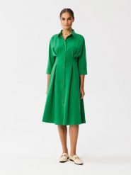 Stylove Sukienka w kolorze zielonym rozmiar: M. Zielone sukienki Stylove, m, bez wzorów, bez kołnierzyka, bez ramiączek, midi. Za 268.55 zł.