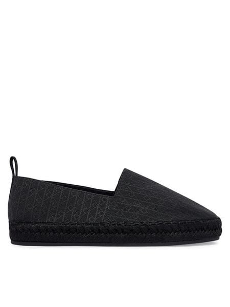 Calvin Klein Espadryle All Over CK HW0HW02933 Czarny. Czarne espadryle Calvin Klein, bez wzorów, z materiału, bez obcasa, bez zapięcia. Za 213.99 zł.