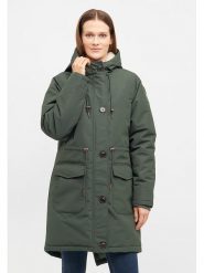 Derbe Parka przeciwdeszczowa w kolorze ciemnozielonym rozmiar: 42. Zielone kurtki sportowe Derbe, s, sportowe, bez kaptura. Za 316.99 zł.