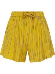 Naturana Szorty w kolorze żółtym rozmiar: L. Żółte szorty Naturana, bez wzorów, z bawełny, z podwyższonym stanem. Za 73.99 zł.