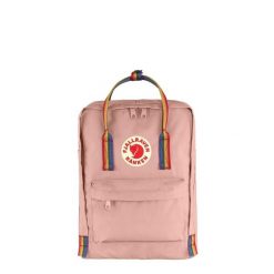 Plecak miejski Fjallraven Kanken Rainbow - chalk rose/rainbow. Czerwone plecaki Fjällräven, bez wzorów. Za 401.49 zł.