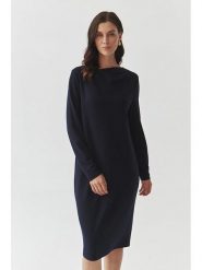TATUUM Sukienka "Noris" w kolorze granatowym rozmiar: XL. Niebieskie sukienki Tatuum, xl, bez wzorów, bez kołnierzyka, bez ramiączek, midi. Za 122.09 zł.