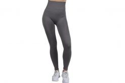 Leginsy fitness damskie Push Up Leggings. Szare legginsy sportowe Gym Hero, l, bez wzorów, z elastanu, na fitness i siłownię. Za 99.99 zł.