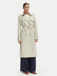 Tommy Hilfiger Trencz WW0WW48873 Beżowy Slim Fit. Brązowe płaszcze TOMMY HILFIGER, xs, bez wzorów, z bawełny, bez kaptura. Za 1,499.00 zł.