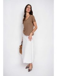 Le Jardin du Lin Koszulka w kolorze jasnobrązowym rozmiar: 42. Brązowe bluzki Le jardin du lin, bez wzorów, bez kołnierzyka, bez ramiączek. Za 56.99 zł.