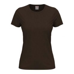 Damska Klasyczna Koszulka O Dopasowanym Kroju. Brązowe bluzki STEDMAN, bez wzorów, casualowe, bez kołnierzyka, bez ramiączek. Za 39.99 zł.