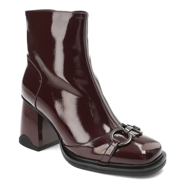 Bordowe Botki S.Barski Obuwie Damskie Na Obcasie. Czerwone botki S.BARSKI, na zimę, bez wzorów, z lakierowanej skóry, bez obcasa, na obcasie, bez zapięcia. Za 249.00 zł.