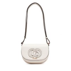 Torebka Guess. Białe listonoszki Guess, z aplikacjami, bez dodatków. Za 549.99 zł.