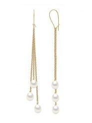 Pearl Addict Złote kolczyki z perłami rozmiar: onesize. Białe kolczyki Pearl Addict, z perłą, złote. Za 674.99 zł.