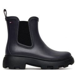 Kalosze Tommy Hilfiger. Niebieskie kalosze TOMMY HILFIGER, bez wzorów. Za 469.99 zł.