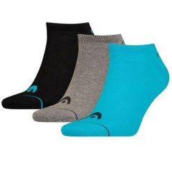 Skarpety sportowe Head Sneaker 010 3 Pack. Czarne skarpety Head, z aplikacjami, z bawełny. Za 36.00 zł.