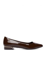 MEXX Baleriny EO-CD25-373-1 Brązowy ciemny. Brązowe baleriny Mexx, bez wzorów, z lakierowanej skóry, bez obcasa. Za 279.99 zł.