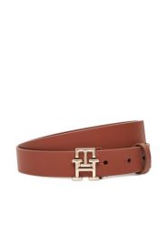 Tommy Hilfiger Pasek Damski Th Modern AW0AW17496 Brązowy. Brązowe paski TOMMY HILFIGER, bez wzorów, ze skóry. Za 259.99 zł.
