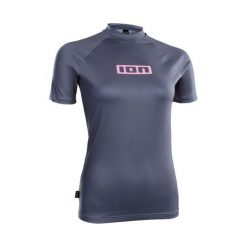 Koszulka surfingowa UV damska ION Promo Lycra SS. Niebieskie bluzki ION, s, bez wzorów, z lycry, sportowe, bez kołnierzyka, bez ramiączek. Za 148.00 zł.