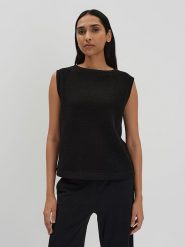 Someday Top w kolorze czarnym rozmiar: 40. Czarne topy someday., bez wzorów, bez kołnierzyka, bez ramiączek. Za 124.95 zł.
