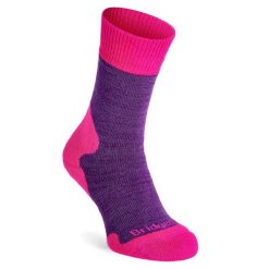 Skarpety trekkingowe damskie Bridgedale Heavyweight Merino Comfort. Fioletowe skarpety Bridgedale, bez wzorów. Za 114.99 zł.